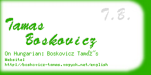 tamas boskovicz business card